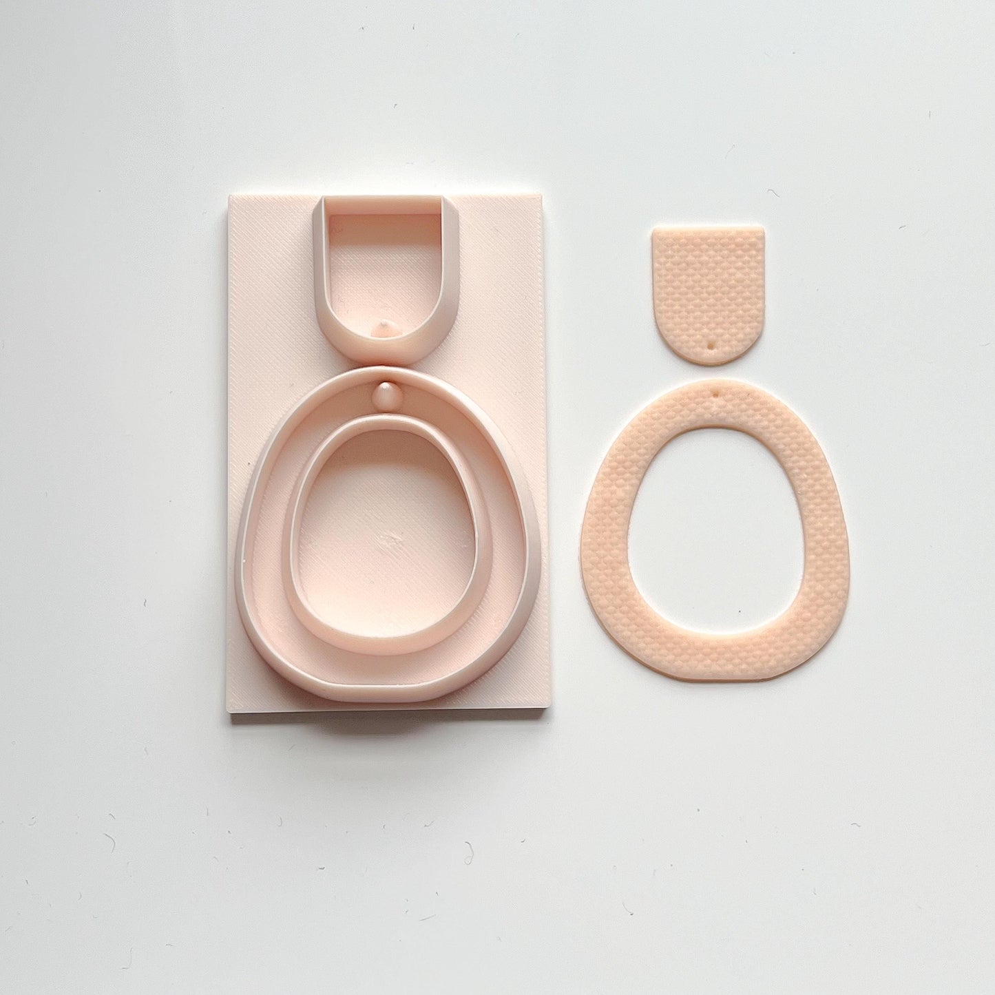 Organic Oval All-In-One Polymer Clay Cutter | Statement Earrings | D-1