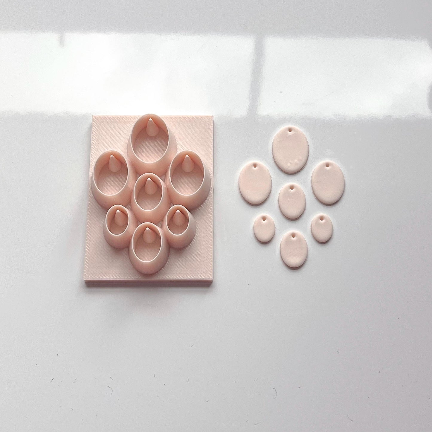 Oval Polymer Clay Cutter | Bead & Earring Hole Punch Tool