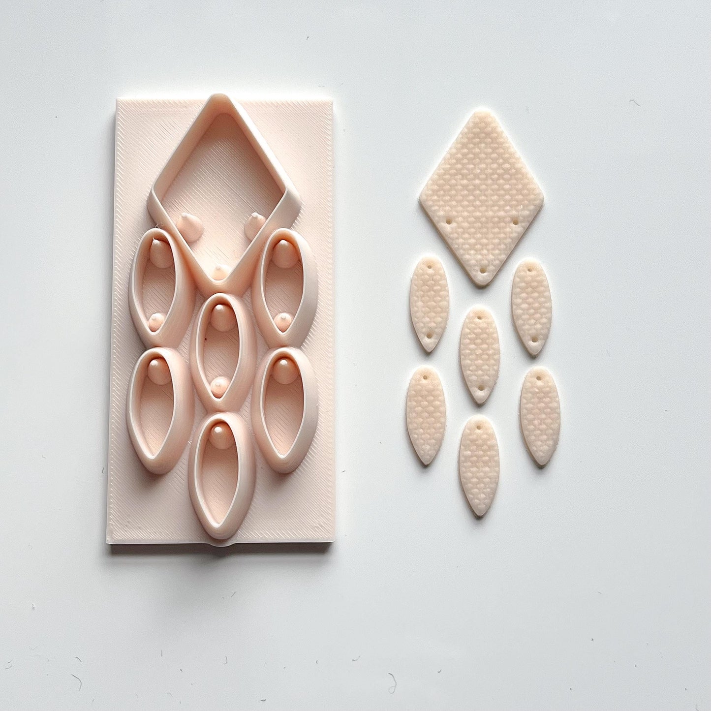 Diamond Drop All-In-One Polymer Clay Cutter and Hole | Statement Earrings | E-5