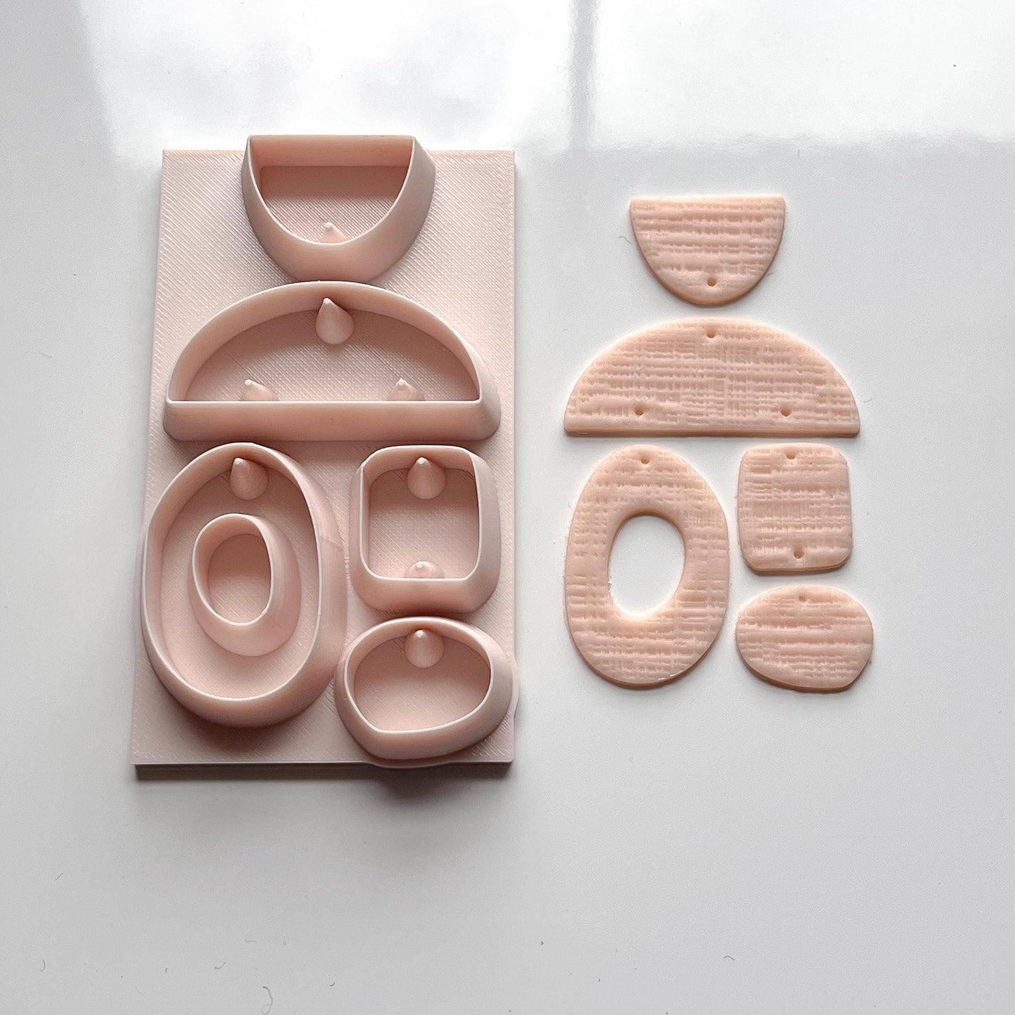 All-In-One Polymer Clay Cutter with Hole Punch | Statement Earrings | E-94