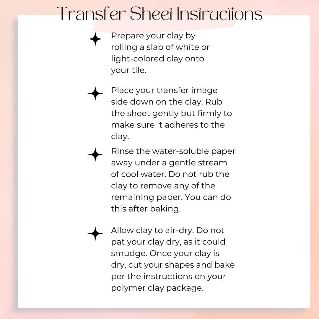 Polymer Clay Transfer Sheet: Mexican Floral Water Soluble Paper (5"x8")