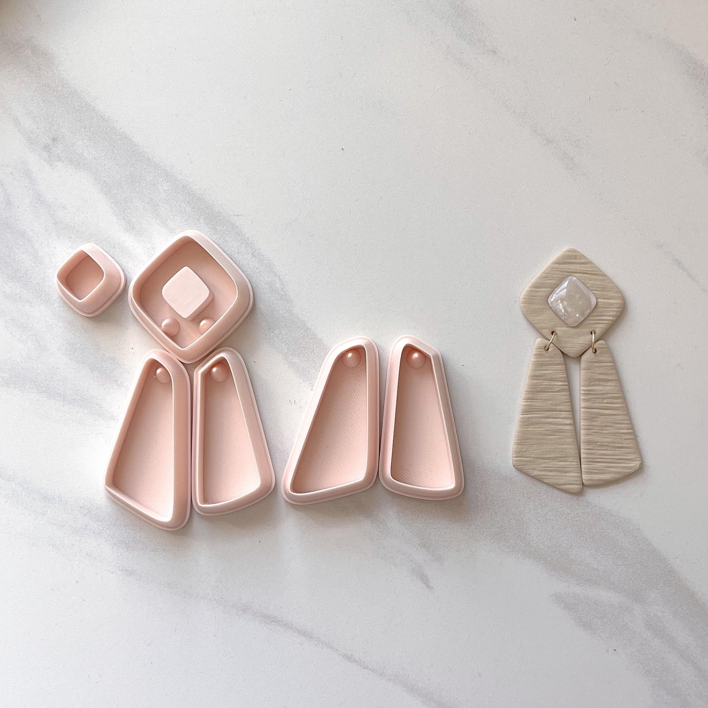 Bezel Deconstructed Polymer Clay Cutter Set with Hole Punch | E-120