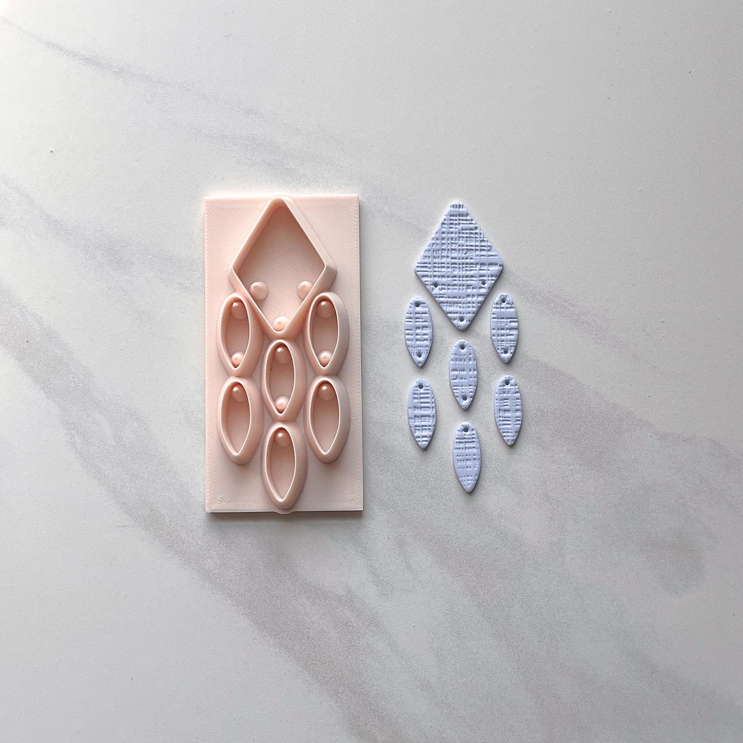 Diamond Drop All-In-One Polymer Clay Cutter and Hole | Statement Earrings | E-5