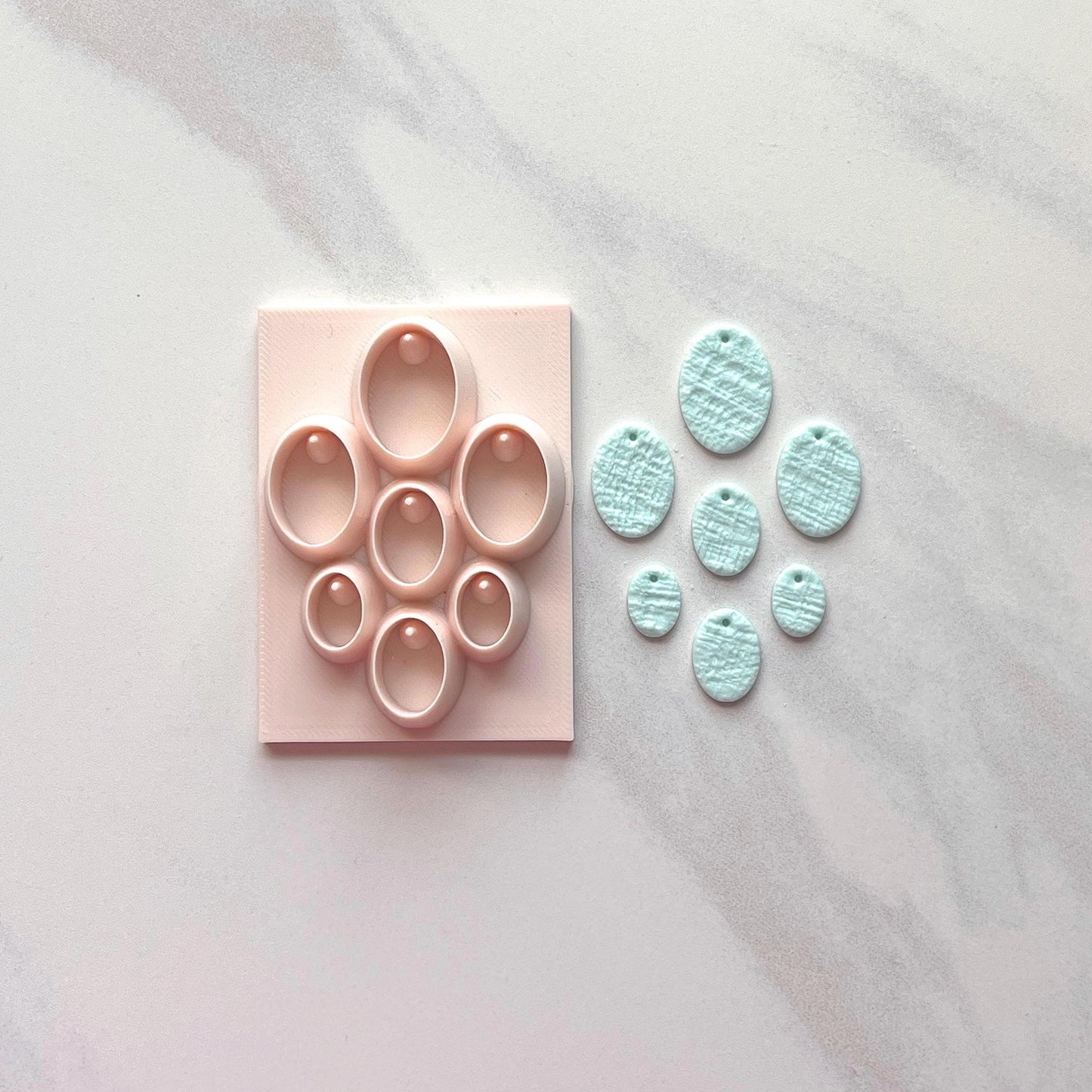 Oval Polymer Clay Cutter | Bead & Earring Hole Punch Tool
