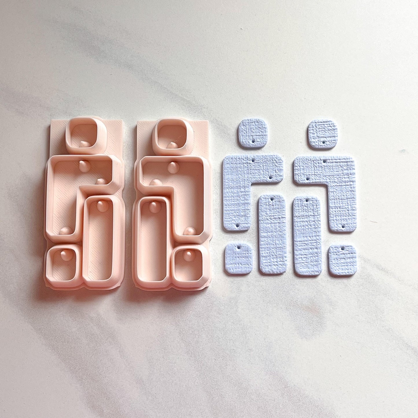 All-In-One Geometric Polymer Clay Cutter & Hole Punch Tool | Statement Earrings |E-27