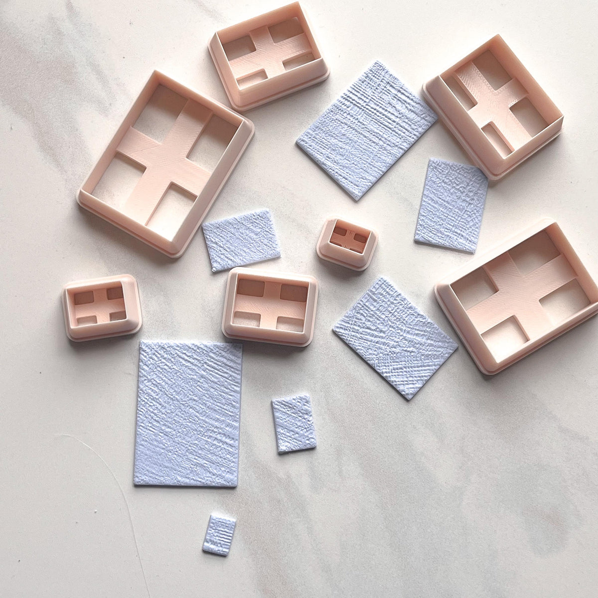 Rectangle Polymer Clay Cutters – Set of 7 Sizes (0.5” to 2”)