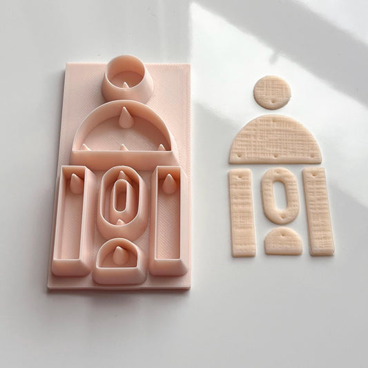 All-In-One Polymer Clay Earring Cutter & Hole Punch | E-87