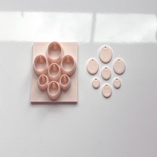 Oval Polymer Clay Cutter | Bead & Earring Hole Punch Tool