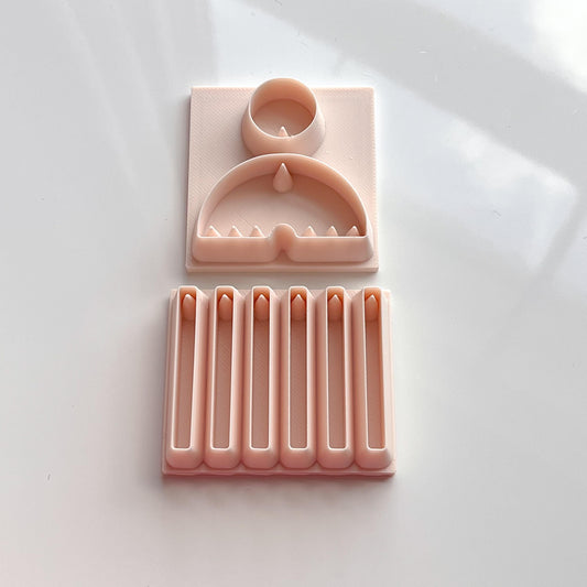 All-In-One Polymer Clay Cutter and Hole Punch | Statement Earring Cutter | E-57