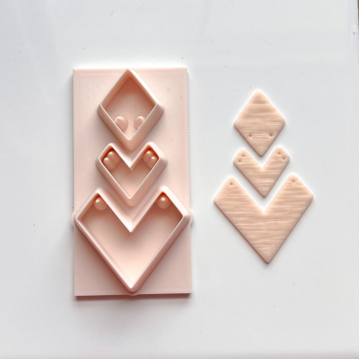Stacked Angle All-In-One Polymer Clay Cutter | Statement Earrings | E-10