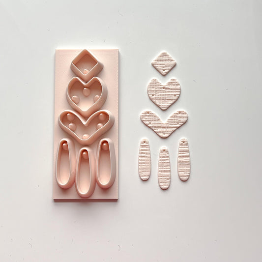 All-In-One Polymer Clay Cutter & Hole Punch Tool | Chandelier Statement Earrings | E-78