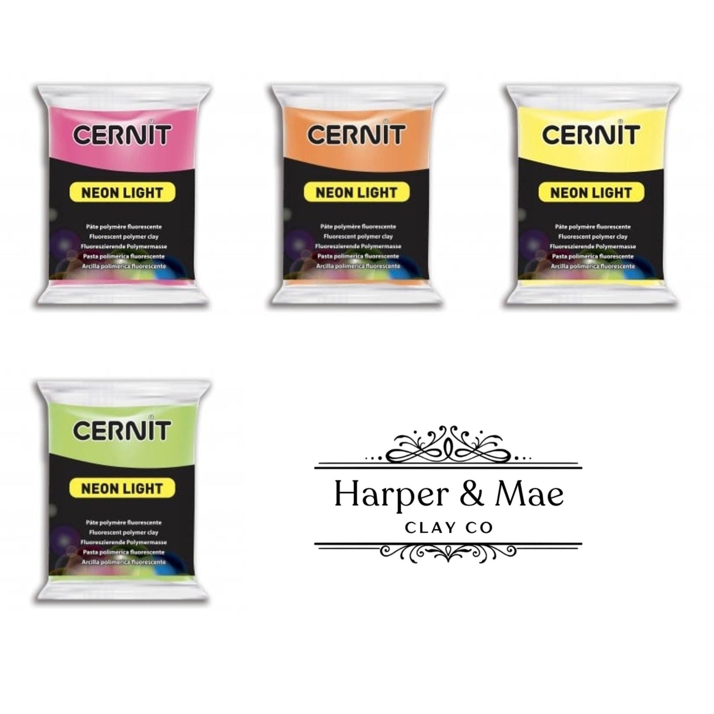 Cernit Neon Polymer Clay 56g (2 oz) – Professional High-Intensity Color Clay | All Colors Available