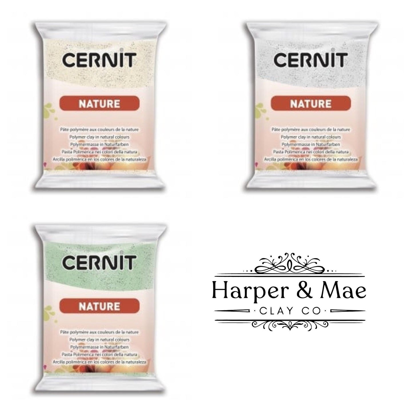 Cernit Nature Polymer Clay 56g (2 oz) – Professional Natural-Tone Clay | All Colors Available