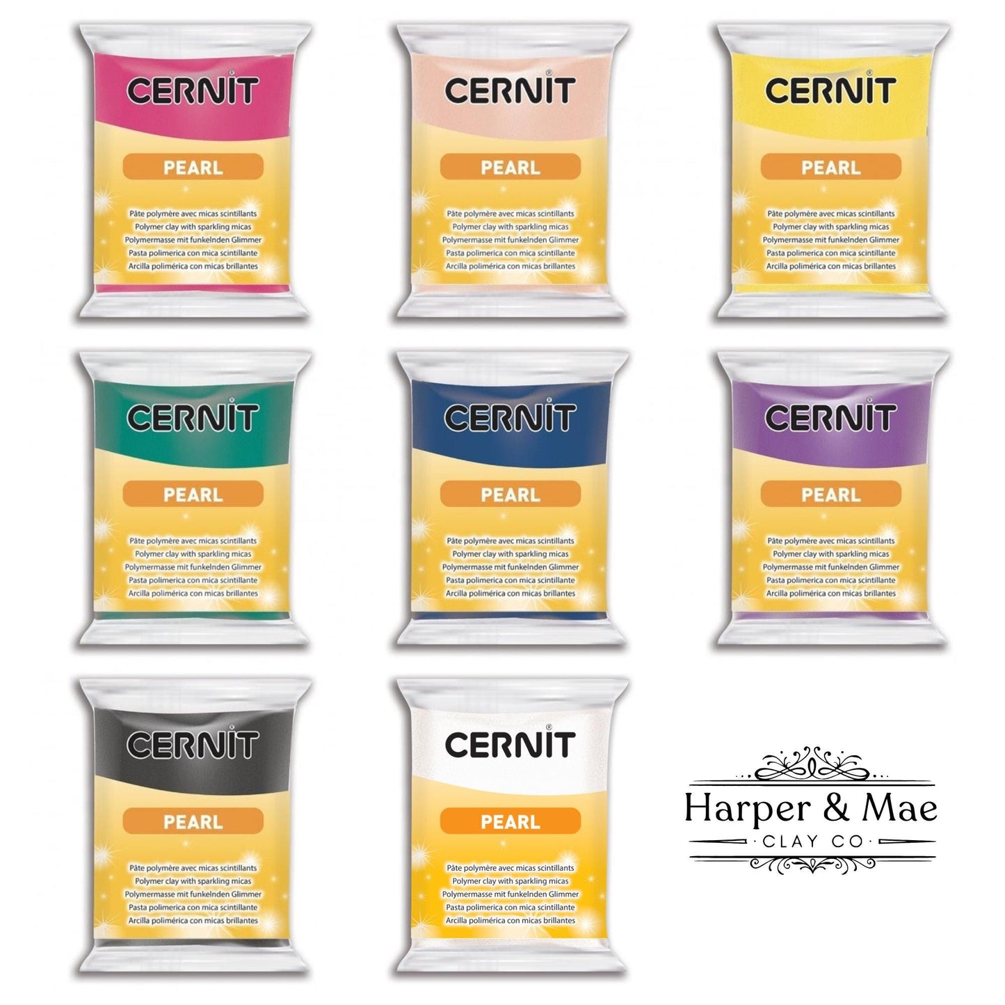 Cernit Pearl Polymer Clay 56g (2 oz) – Professional Solid Color Clay | All Colors Available