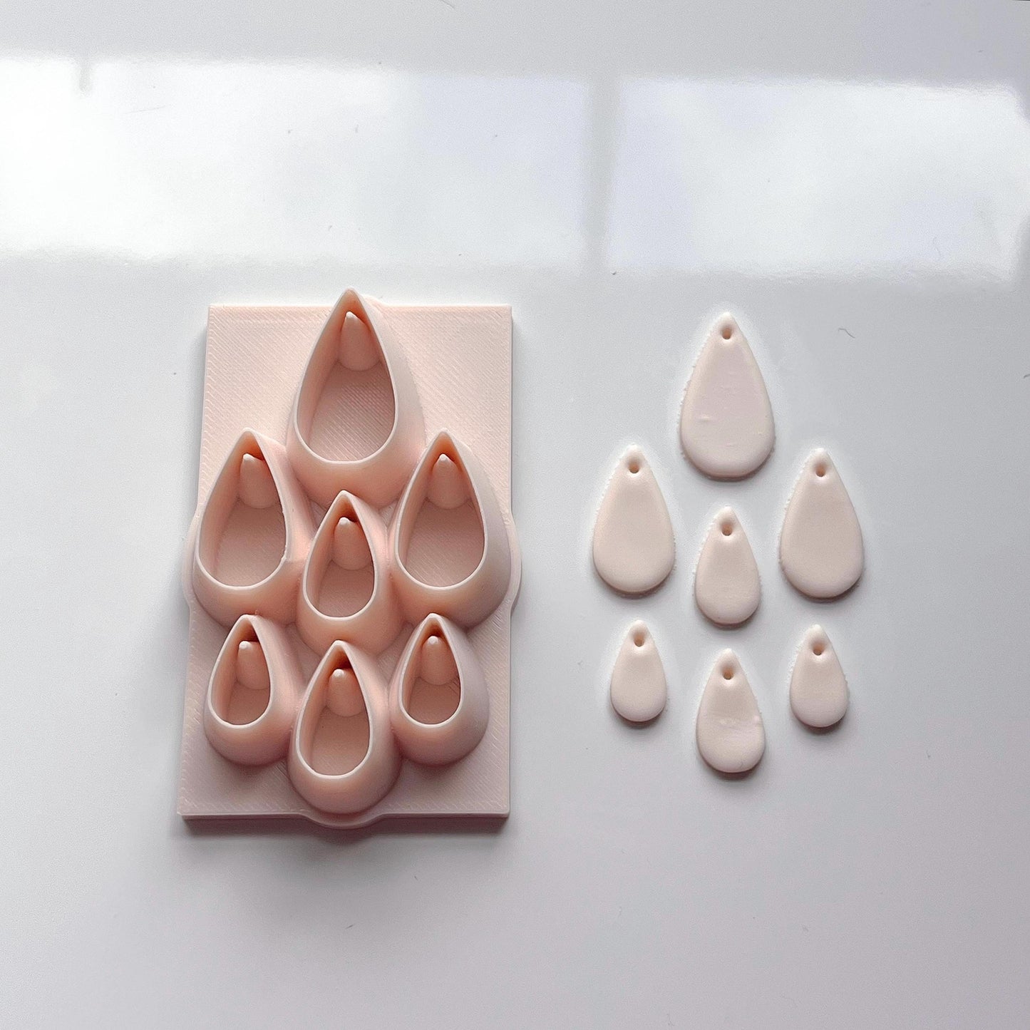 Teardrop Polymer Clay Bead Cutter | Earring Hole Punch Tool