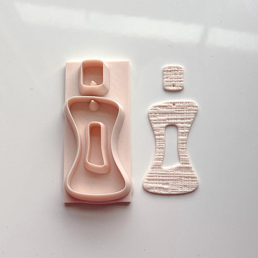Organic Rectangle Polymer Clay Cutter & Hole Punch Tool | Statement Earrings | D-4