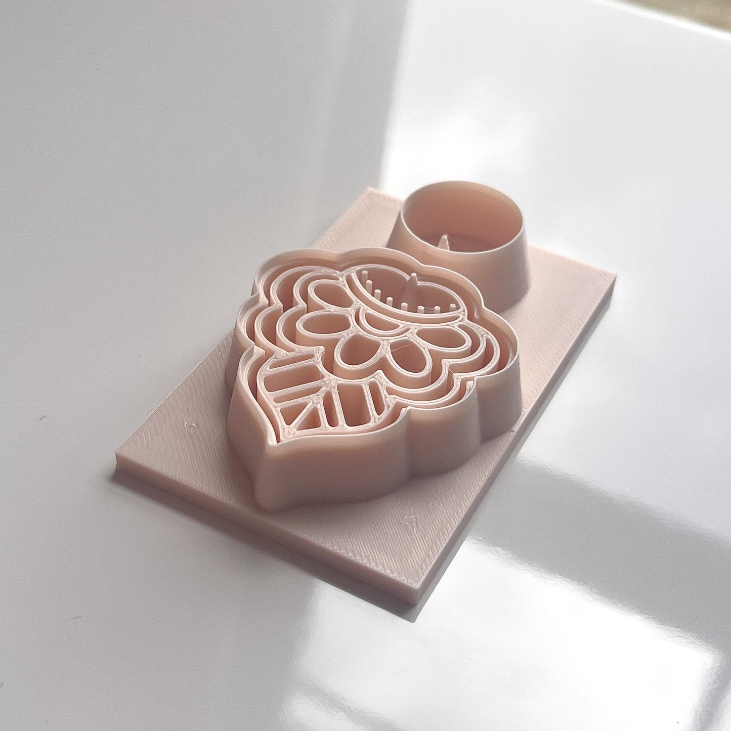 Lotus Bloom All-In-One Polymer Clay Cutter and Hole Punch | Statement Earrings | E-15