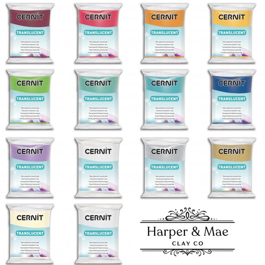 Cernit Translucent Polymer Clay 56g (2 oz) & 250g (8oz) – Professional High-Clarity Clay | All Colors Available