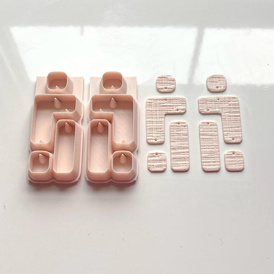 All-In-One Geometric Polymer Clay Cutter & Hole Punch Tool | Statement Earrings |E-27