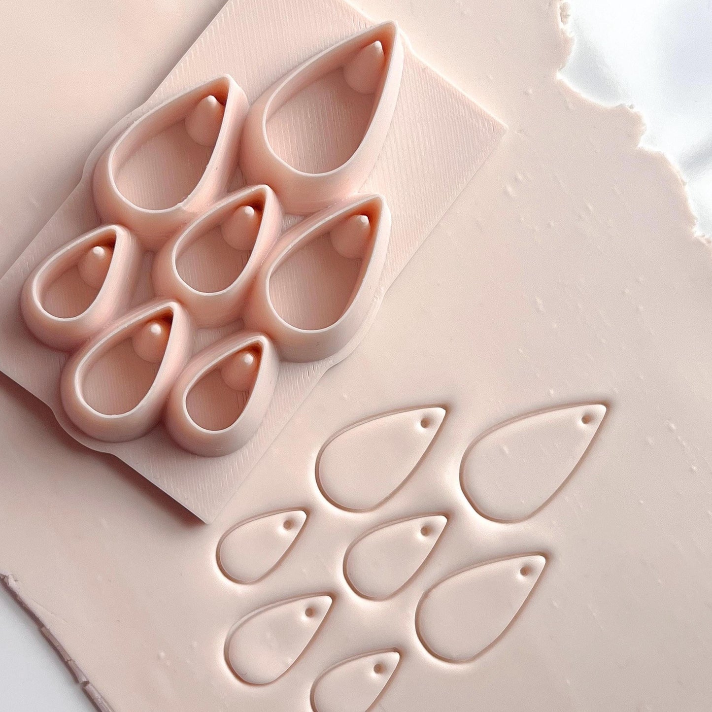 Teardrop Polymer Clay Bead Cutter | Earring Hole Punch Tool