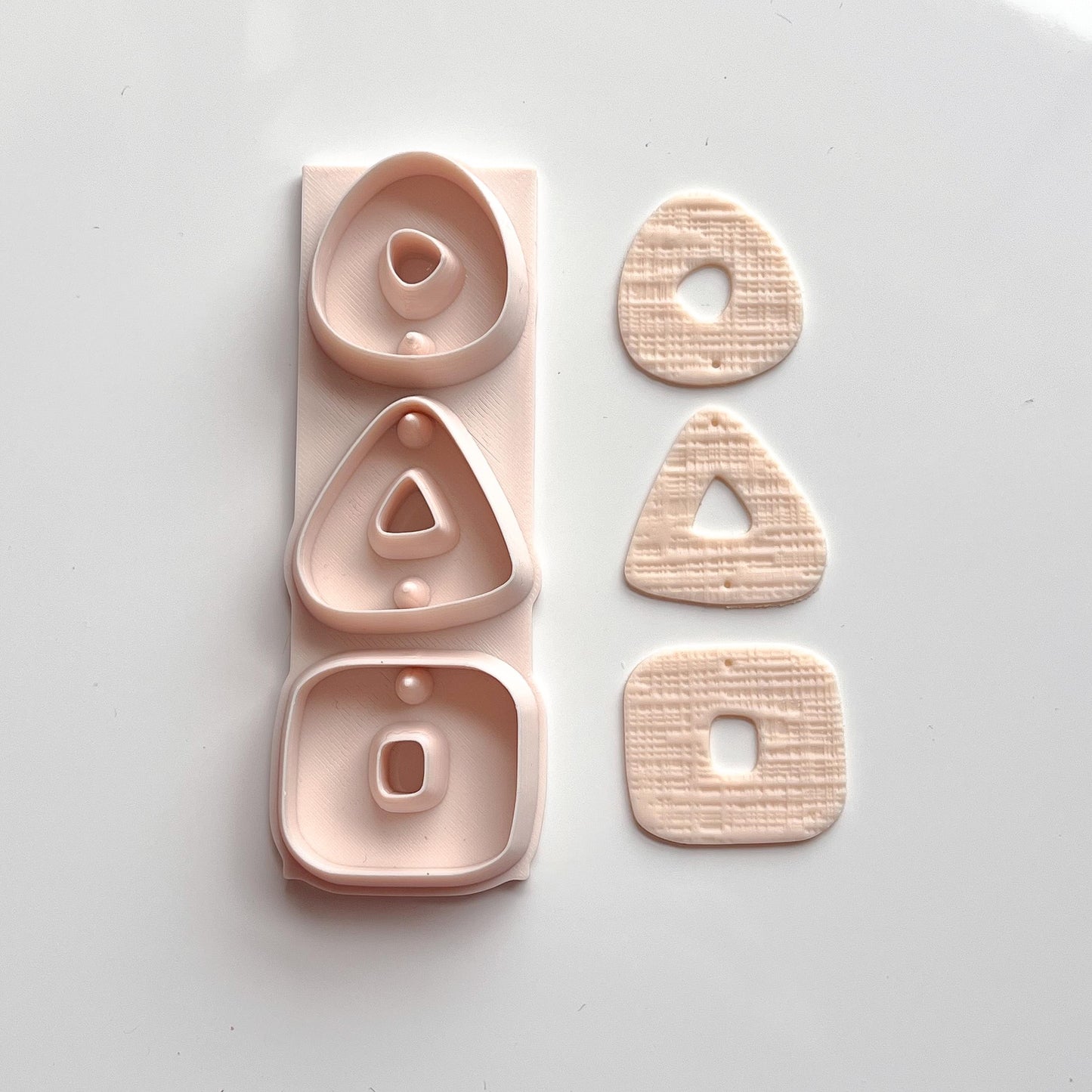 Organic Shapes All-In-One Polymer Clay Cutter & Hole Punch Tool | Statement Earring Cutter | E-44