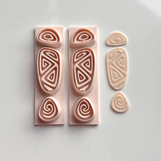 Spiral Stack All-In-One Polymer Clay Cutter | Statement Earrings | E-13