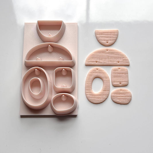 All-In-One Polymer Clay Cutter with Hole Punch | Statement Earrings | E-94