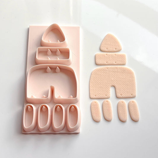 All-In-One Polymer Clay Cutter and Hole Punch | Statement Earrings | E-39