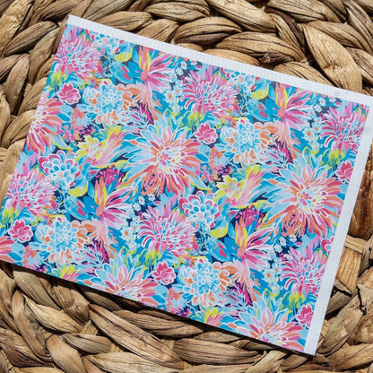 Tropical Flower Polymer Clay Transfer Sheet - 5x8" Water Soluble Image