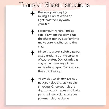 Polymer Clay Transfer Sheet: Mexican Floral Water Soluble Paper (5"x8")