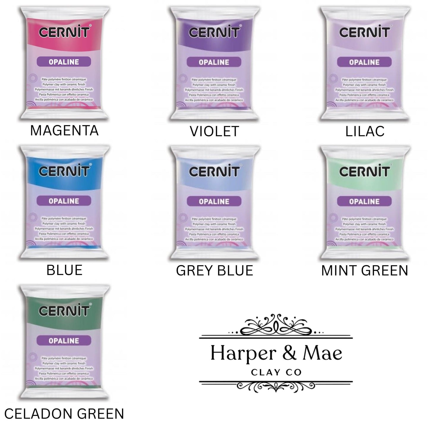 Cernit Opaline Professional Polymer Clay – Semi-Translucent Oven Bake Clay
