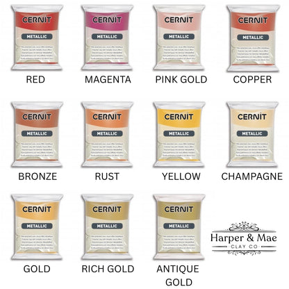 Cernit Metallic Polymer Clay – Professional Oven Bake Clay, 56g
