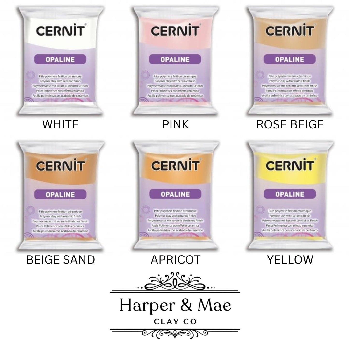 Cernit Opaline Professional Polymer Clay – Semi-Translucent Oven Bake Clay