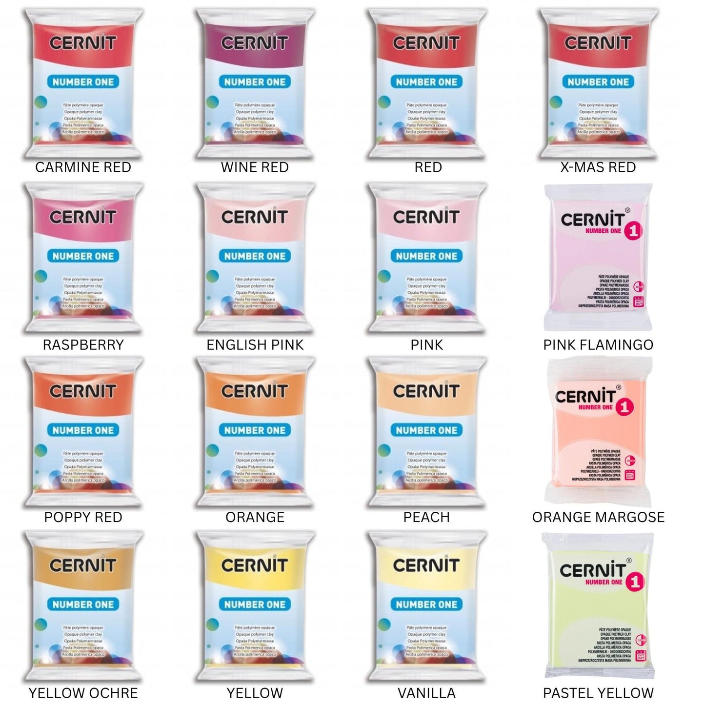 Cernit Number One Polymer Clay 56g (2 oz) – Professional Solid Color Clay | All Colors Available