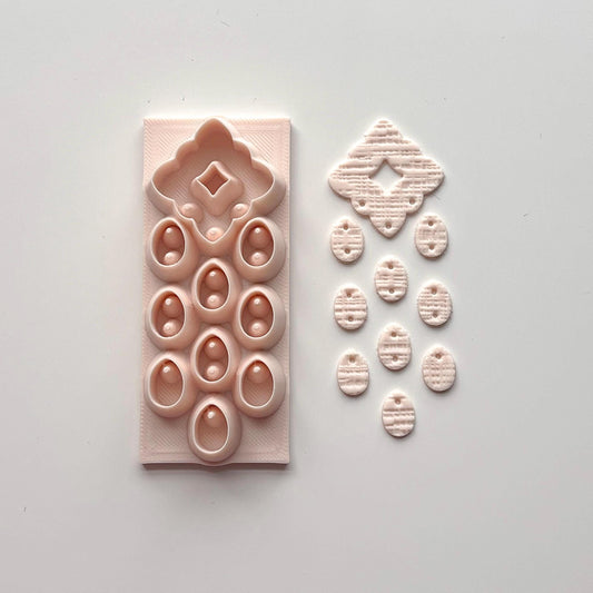 Quatrefoil Cascade All-in-one Polymer Clay Cutter with Hole Punch | Statement Earrings | E-3