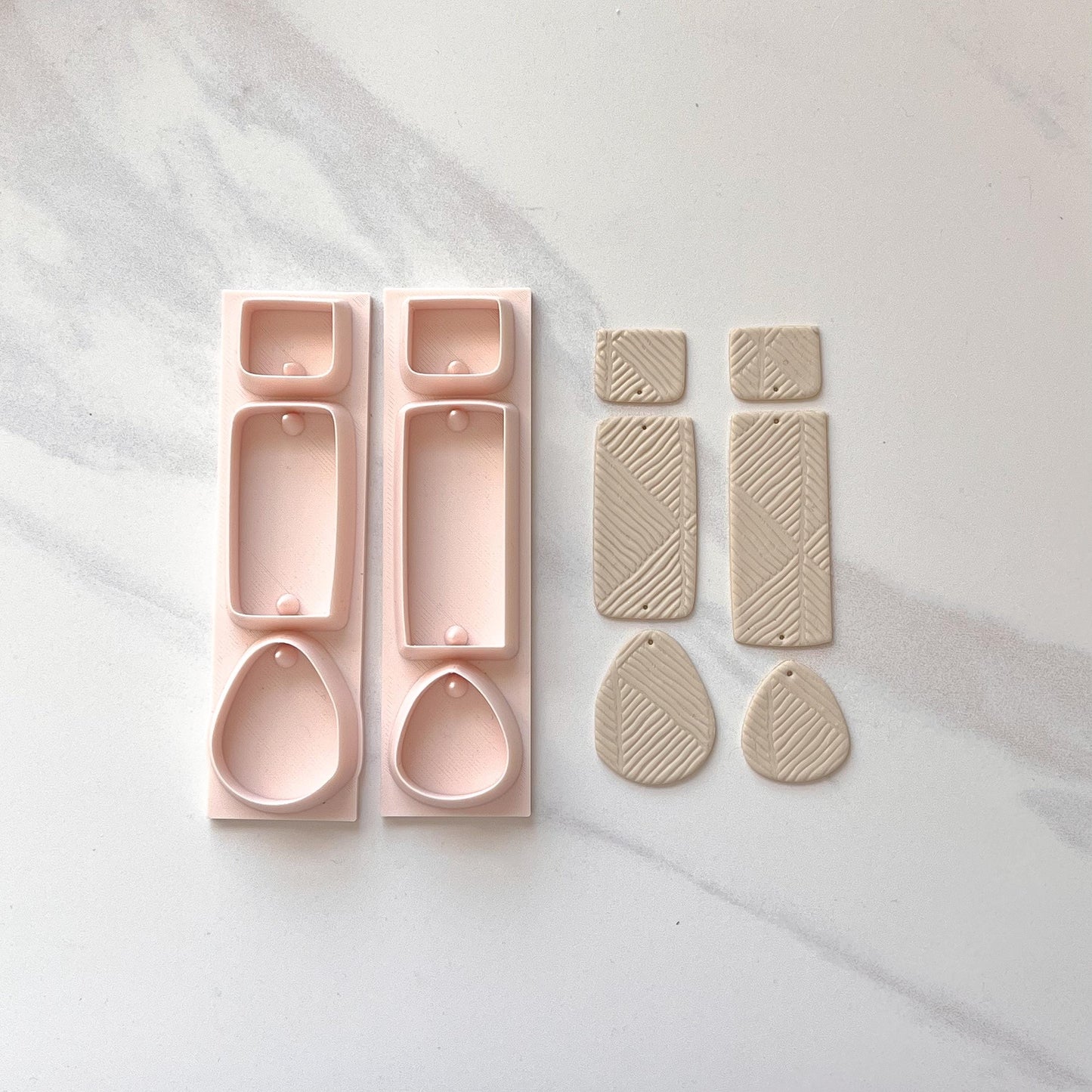 Mismatched Set All-In-One Polymer Clay Cutter & Hole Punch Tool | Statement Earrings | E-108