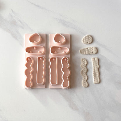 All-In-One Squiggly Polymer Clay Cutter & Hole Punch Tool | Statement Earrings | E-33