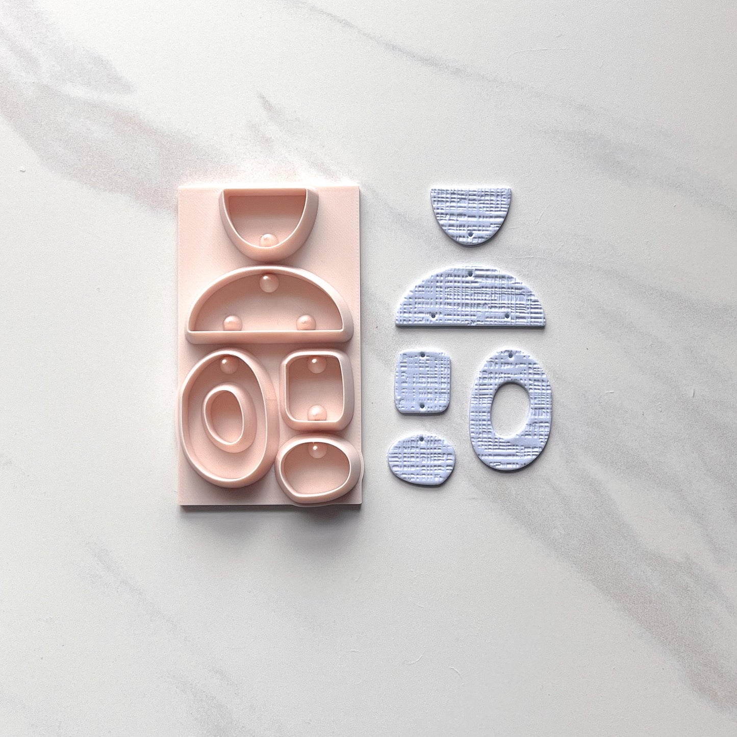 All-In-One Polymer Clay Cutter with Hole Punch | Statement Earrings | E-94
