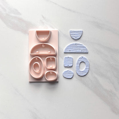All-In-One Polymer Clay Cutter with Hole Punch | Statement Earrings | E-94