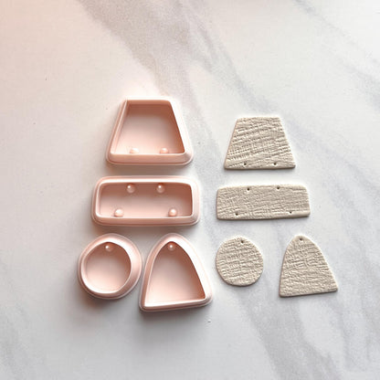 Deconstructed Polymer Clay Cutters for Statement Earrings | E-127