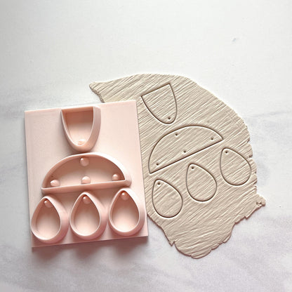All-In-One Polymer Clay Cutter & Hole Punch Tool | Statement Earrings | E-77