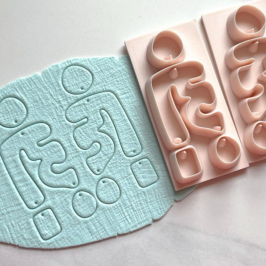 Squiggle Arch All-In-One Polymer Clay Cutter & Hole Punch Tool | Statement Earrings | E-22