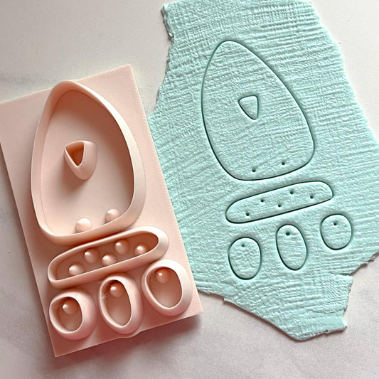 All-In-One Polymer Clay Cutter & Hole Punch Tool | Statement Earring Cutter | E-126