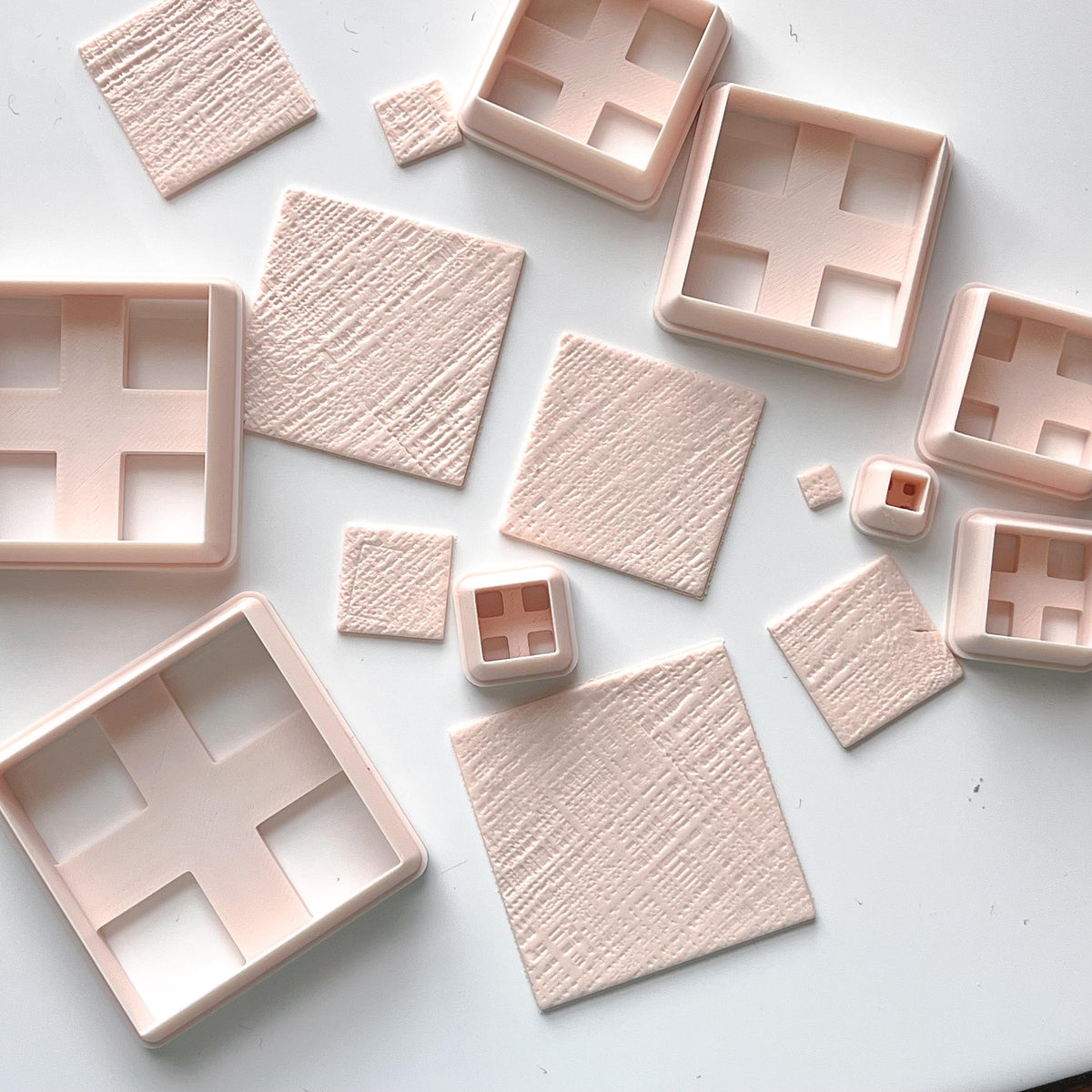 Polymer Clay Square Cutters – Set of 7 Sizes (0.5” to 2”)