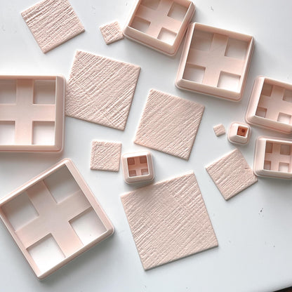 Polymer Clay Square Cutters – Set of 7 Sizes (0.5” to 2”)
