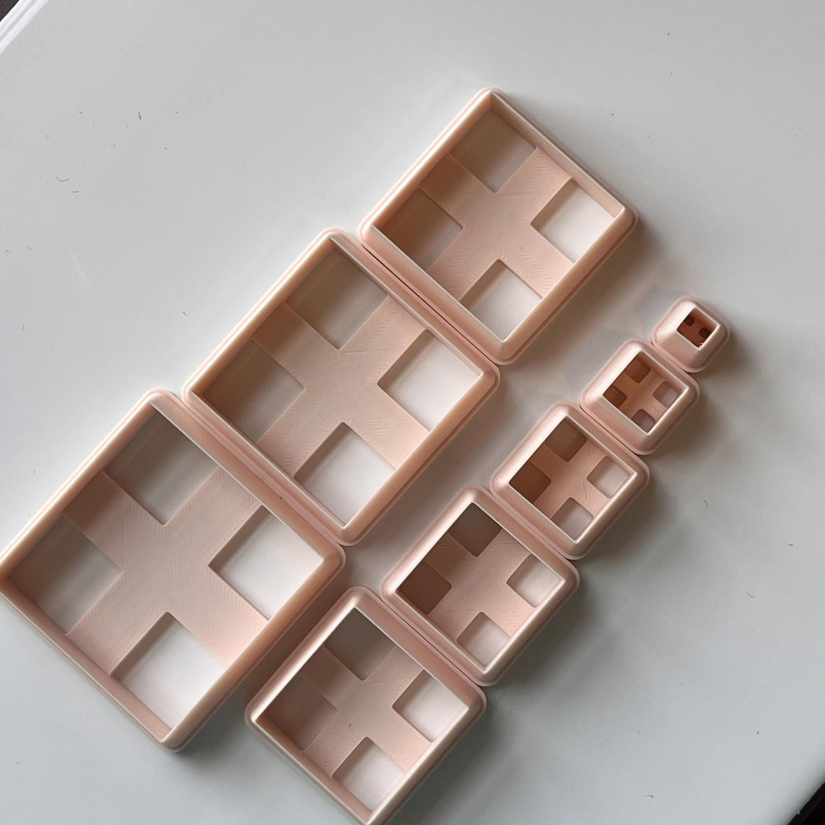 Polymer Clay Square Cutters – Set of 7 Sizes (0.5” to 2”)