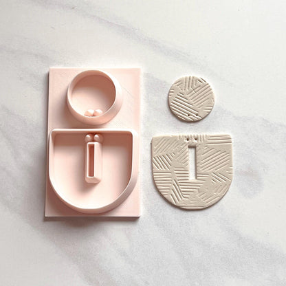 All-In-One Duo Clay Cutter & Hole Punch Tool | Statement Earrings | D-9