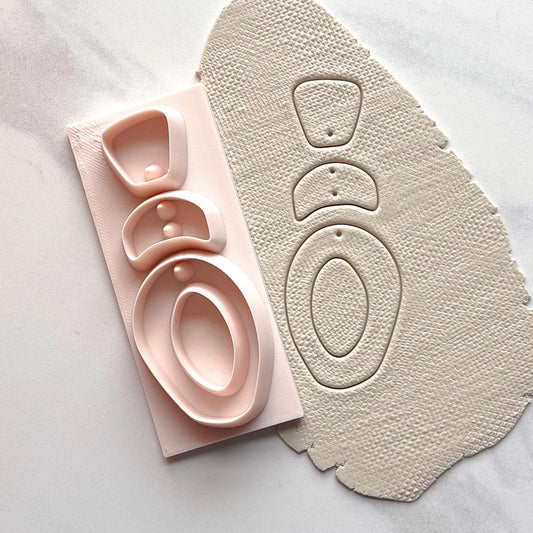Oval Drop All-In-One Polymer Clay Cutter & Hole Punch Tool | Statement Earrings | E-21