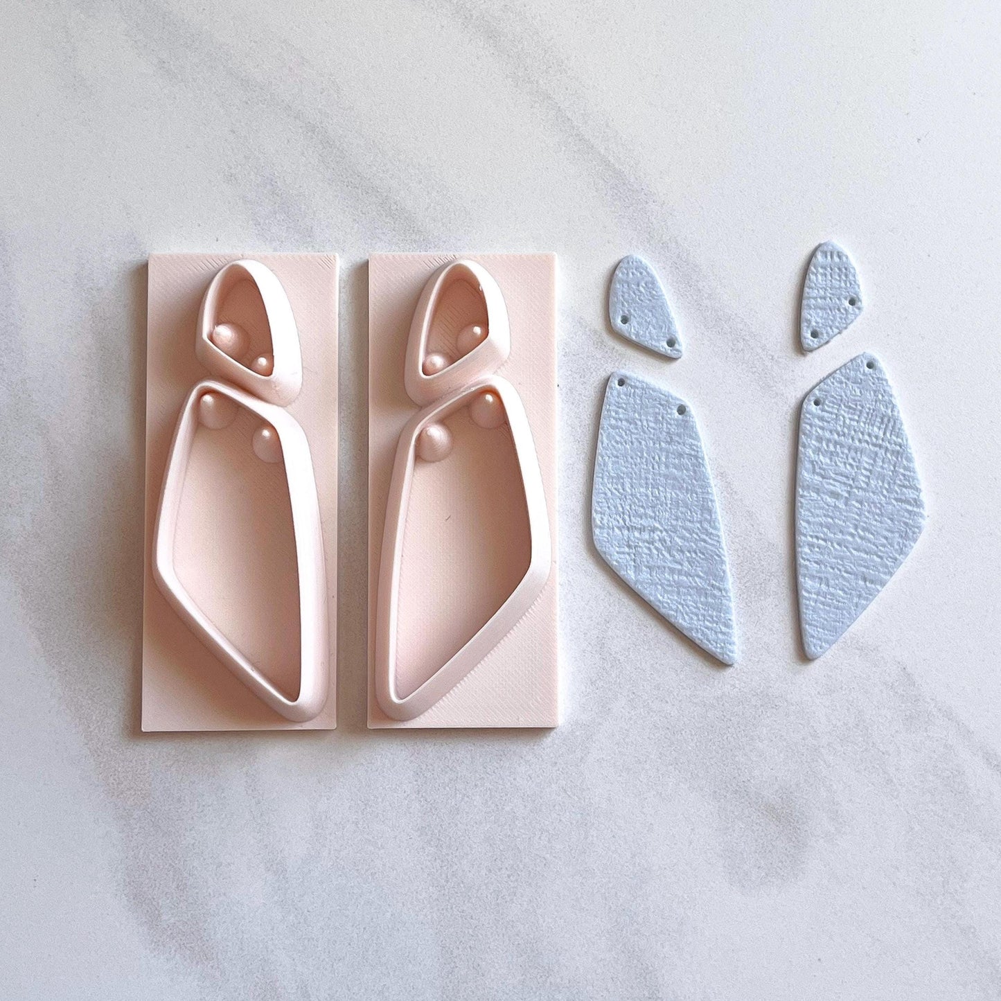All-In-One Duo Polymer Clay Cutter & Hole Punch Tool | Statement Earrings | D-8