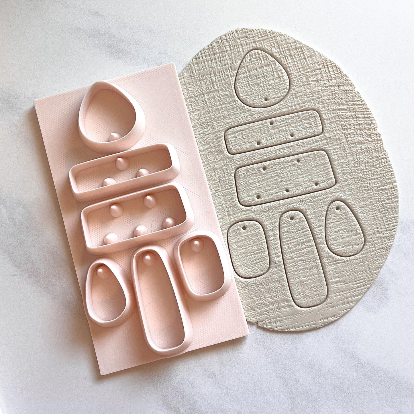 All-In-One Polymer Clay Cutter with Hole Punches | Statement Earrings | E-93